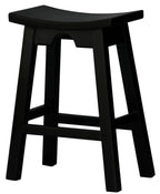 Ryo Black Solid Mahogany Kitchen Counter Stool