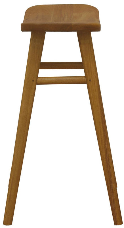 Aria Oval Solid Timber Counter Stool - Caramel