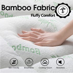 Bamboo Pillowtop Mattress Topper for Ultimate Comfort