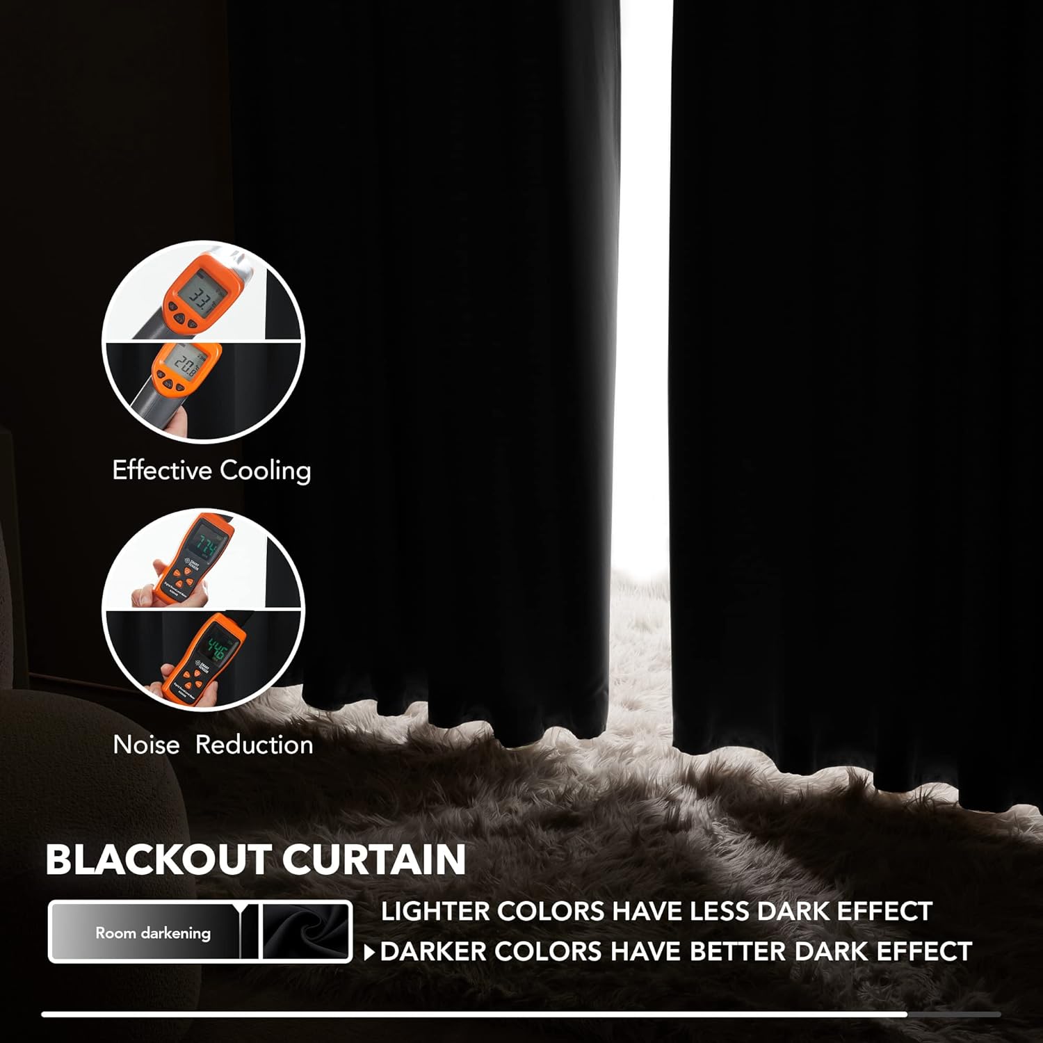 Premium Eyelet Blackout Curtains Pair
