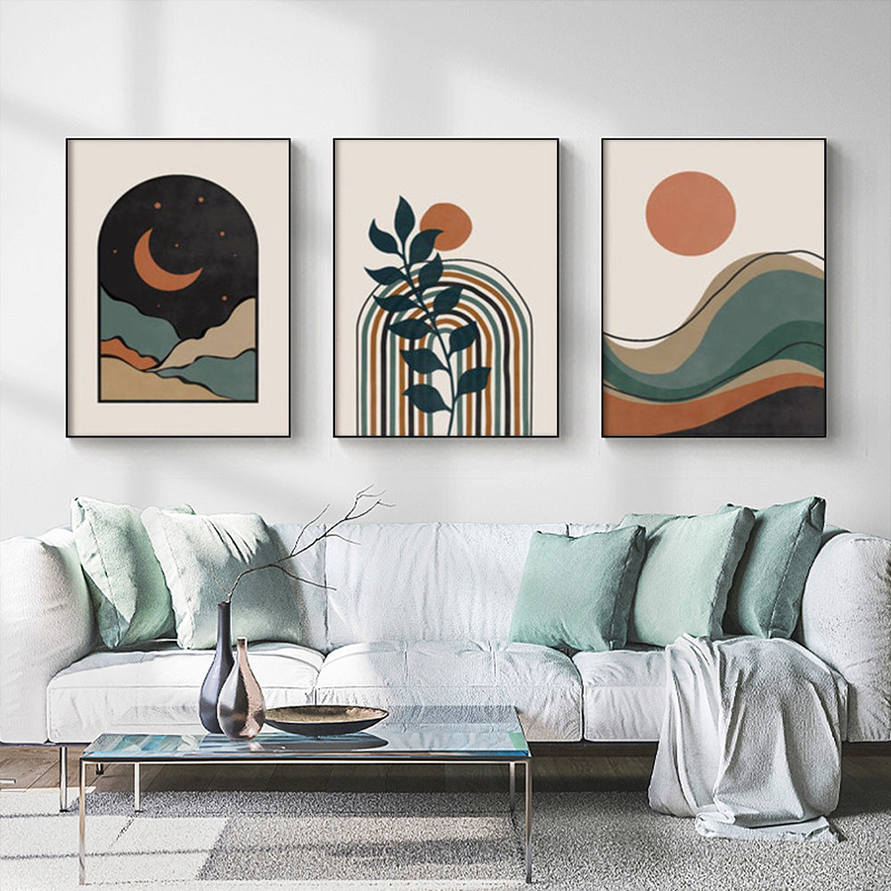 Wall Art Abstract Canvas Set for Living Room Home Office Modern Decorative Artwork