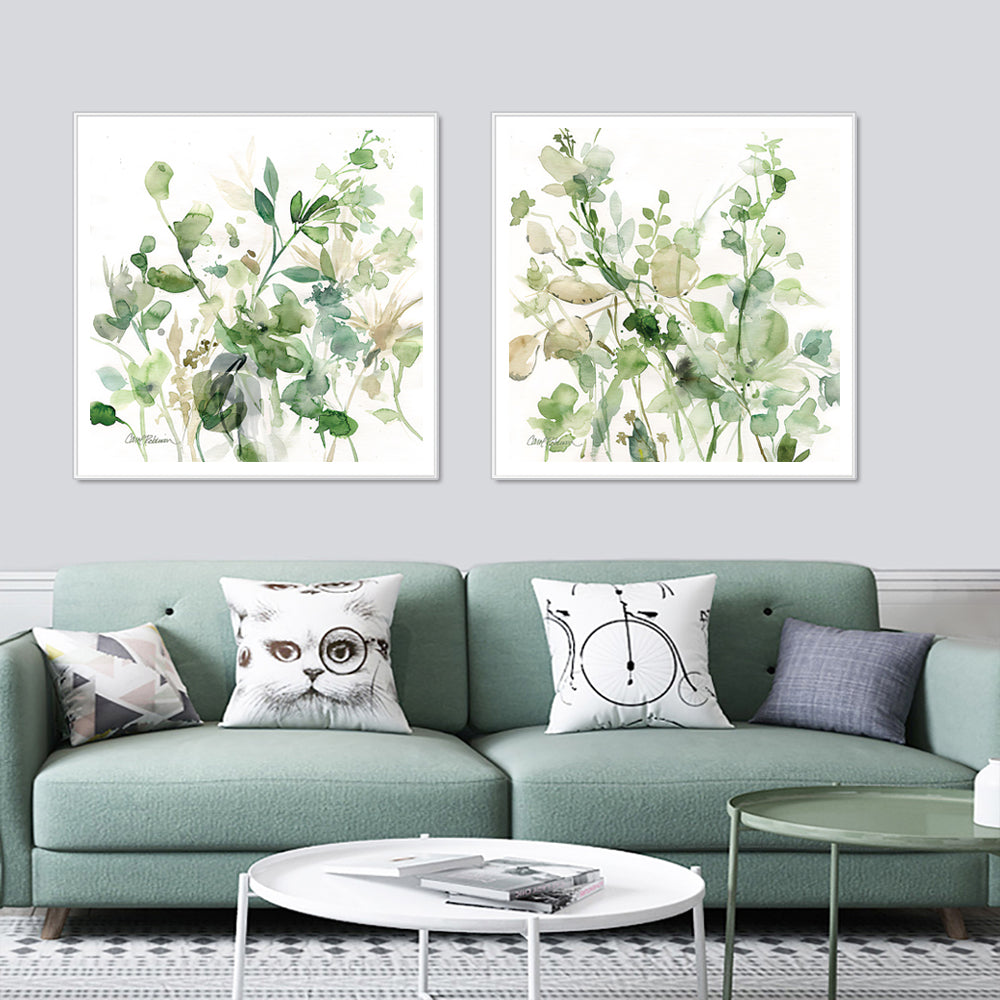 Wall Art Sage Garden by Carol Robinson Canvas Artwork Set Decor Collection