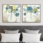 Wall Art Bouquet Framed Canvas Decorative Modern Living Room Bedroom Home Decor