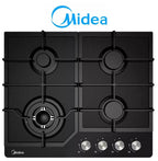 60cm Black Gas Glass Cooktop