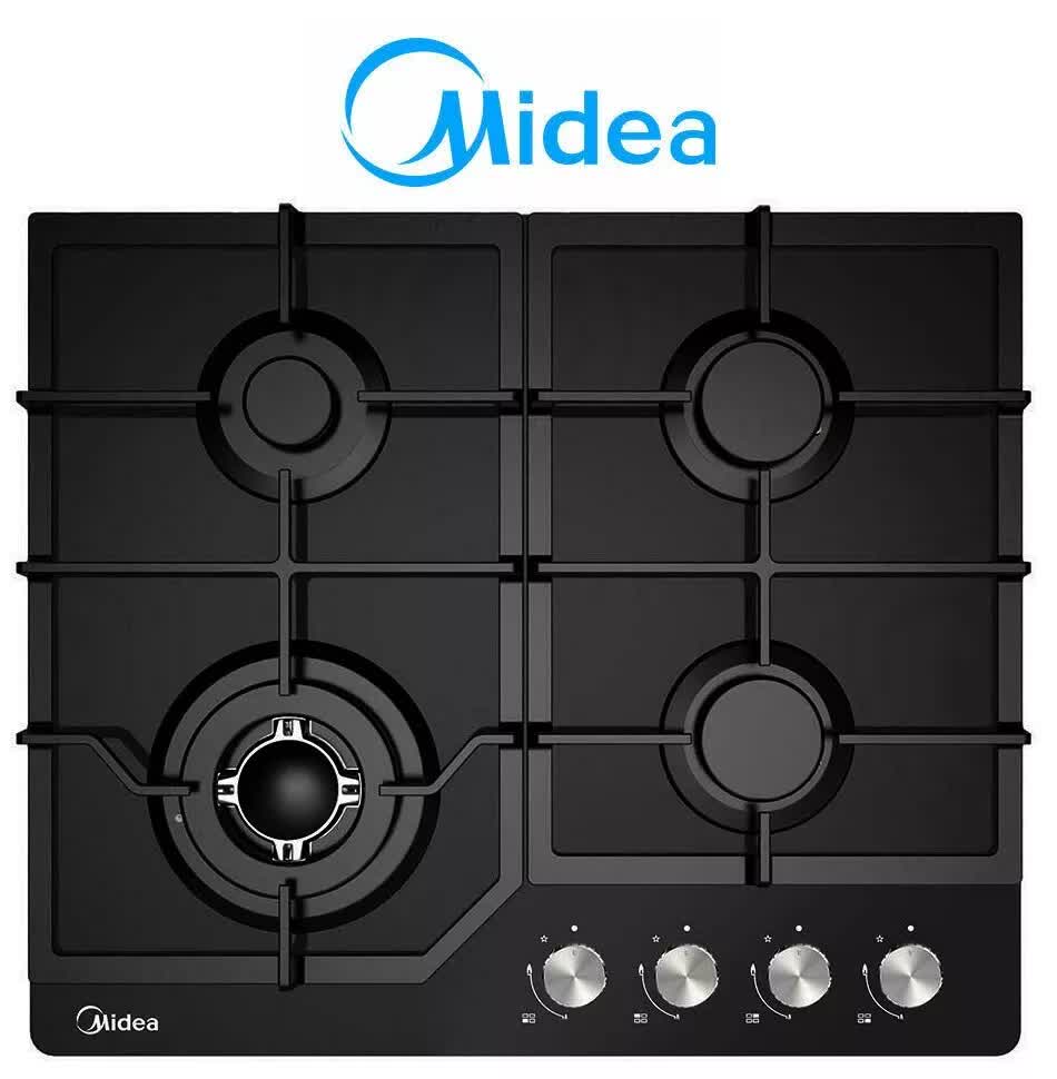 60cm Black Gas Glass Cooktop