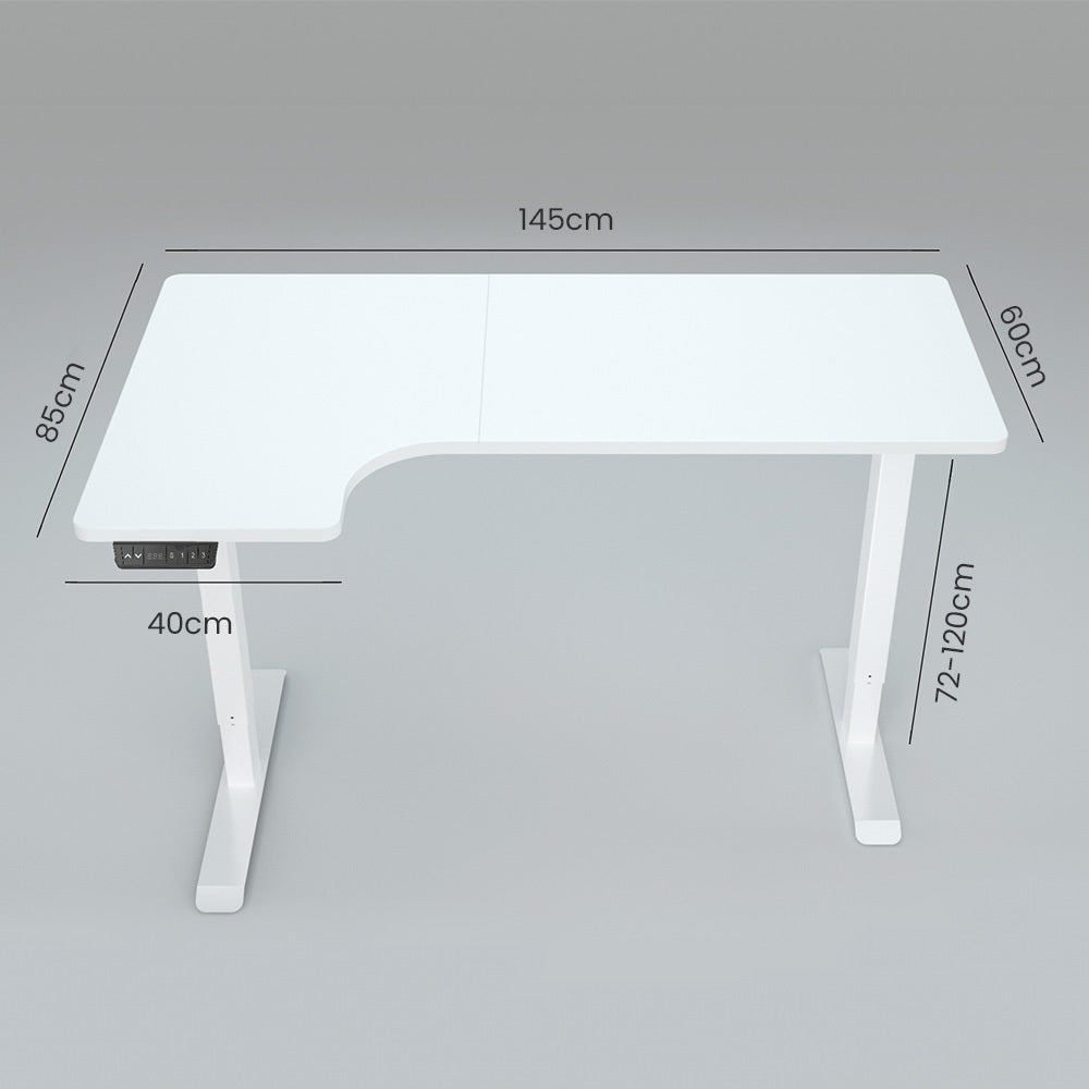 FORTIA Dual Motor L-Shaped Adjustable Desk