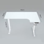 FORTIA Dual Motor Adjustable L-Shaped Desk