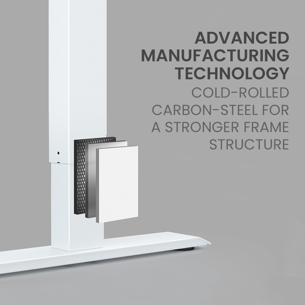 FORTIA Dual Motor Adjustable L-Shaped Desk