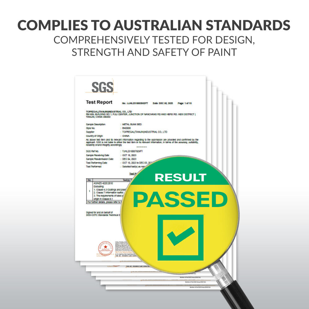 Kingston Slumber 2in1 King Single Metal Bunk Bed Frame, with Modular Design, Dark Matte Grey