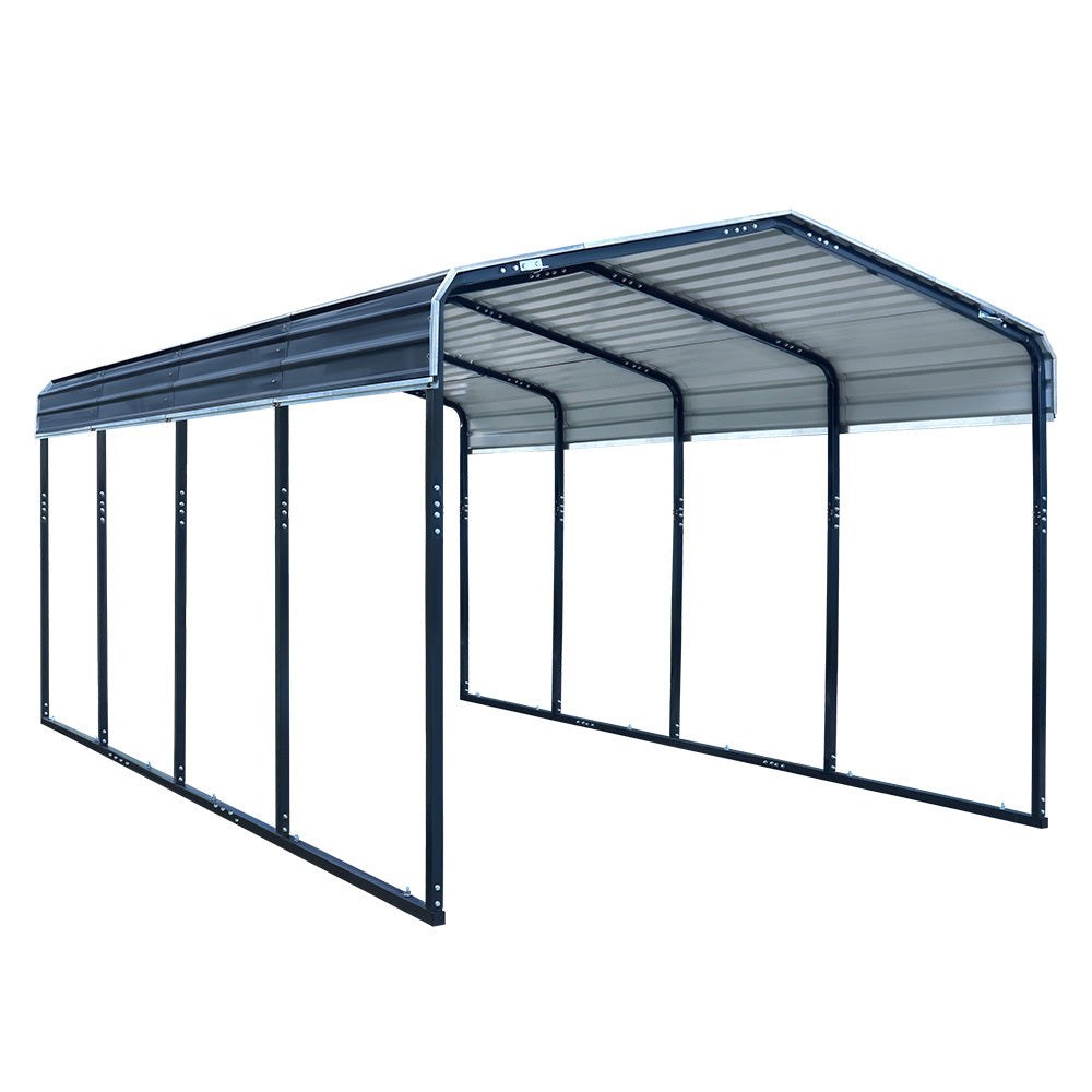 SHADE SHIELD Single Carport Shed 3.3 x 6 x 2.9m, Galvanised Steel Frame, Powder Coated Gable Roof, Shelter for Car Caravan Boat Tractor Agricultural