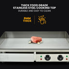 THERMOMATE Commercial Electric Griddle TH-G05, 4400W 73x37cm Flat Cooking Surface