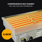 THERMOMATE Commercial Electric Griddle TH-G05, 4400W 73x37cm Flat Cooking Surface