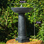 Contemporary Solar Water Feature Bird Bath
