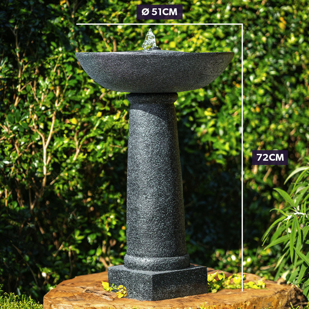 Contemporary Solar Water Feature Bird Bath