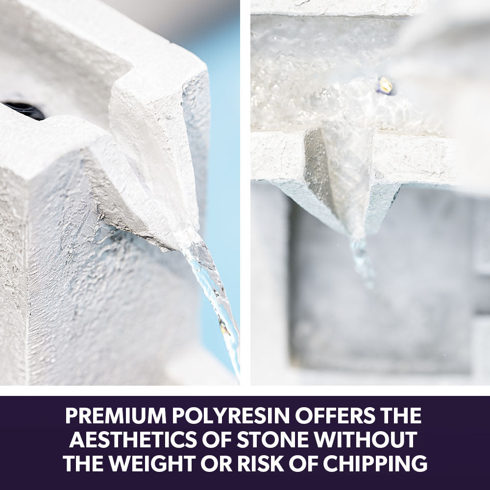 Contemporary Solar Water Fountain with LED Lights