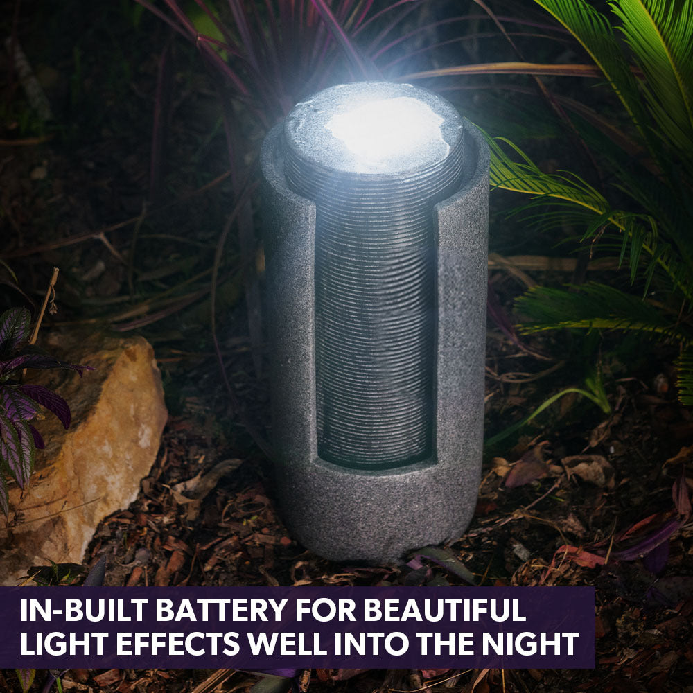 Two Tone Solar Tower Water Fountain