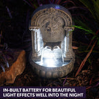 Solar Powered Lion Head Water Feature Fountain