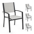 Fortia Elegant 4-Piece Outdoor Dining Chair Set