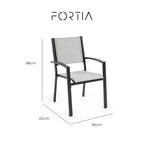 Fortia Elegant 4-Piece Outdoor Dining Chair Set