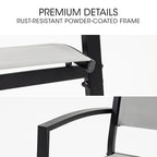 Fortia Elegant 4-Piece Outdoor Dining Chair Set