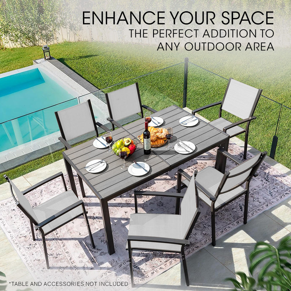 Fortia Outdoor Dining Chair Set - 6 Pieces