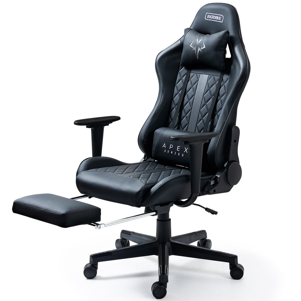 Ergonomic Reclining Gaming Chair with Footrest
