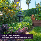 Solar-Powered 3-Tier Outdoor Water Fountain