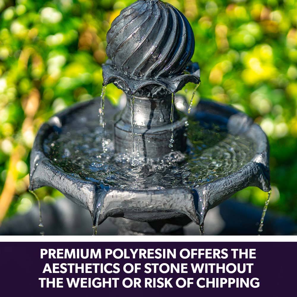 Solar-Powered 3-Tier Outdoor Water Fountain