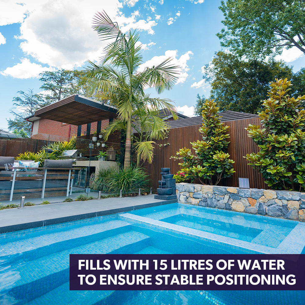 Elegant 4-Bowl Solar Fountain with LED Lights