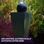 Contemporary Solar Water Fountain with LED Lighting
