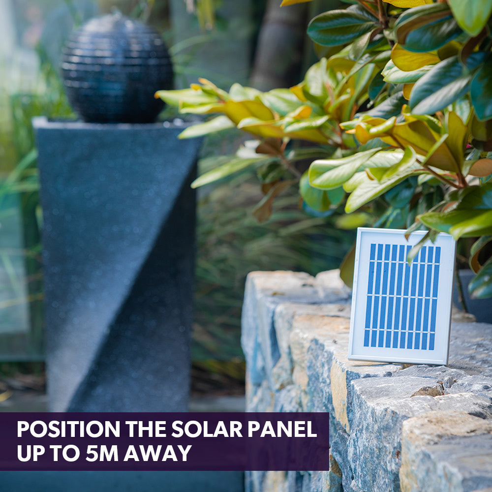 Twisted Design Solar Water Fountain with LED Lights