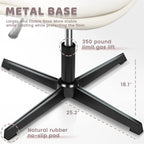 Beige Faux Leather Office Chair