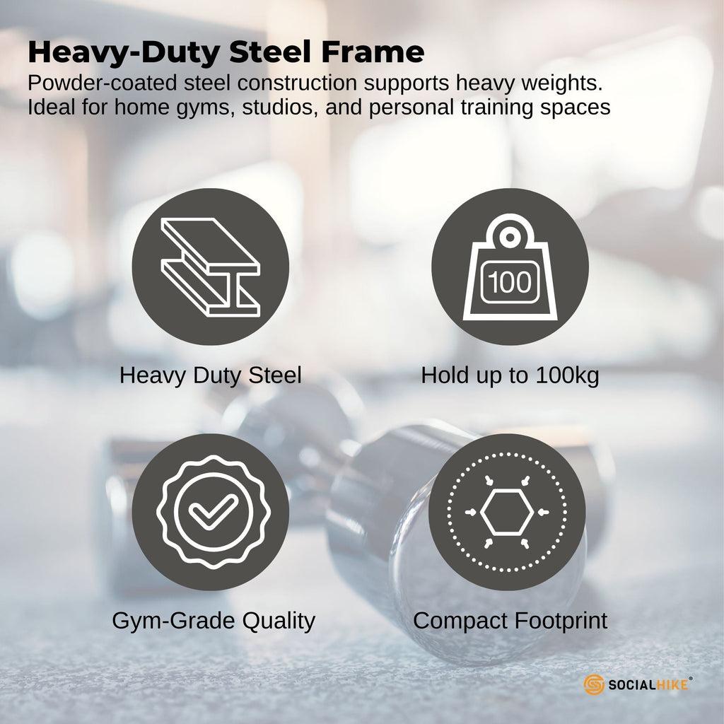 Social Hike Mobile Gym Equipment Storage Rack