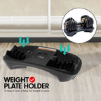 Powertrain 48KG Adjustable Dumbbell Set With Stand - Gold