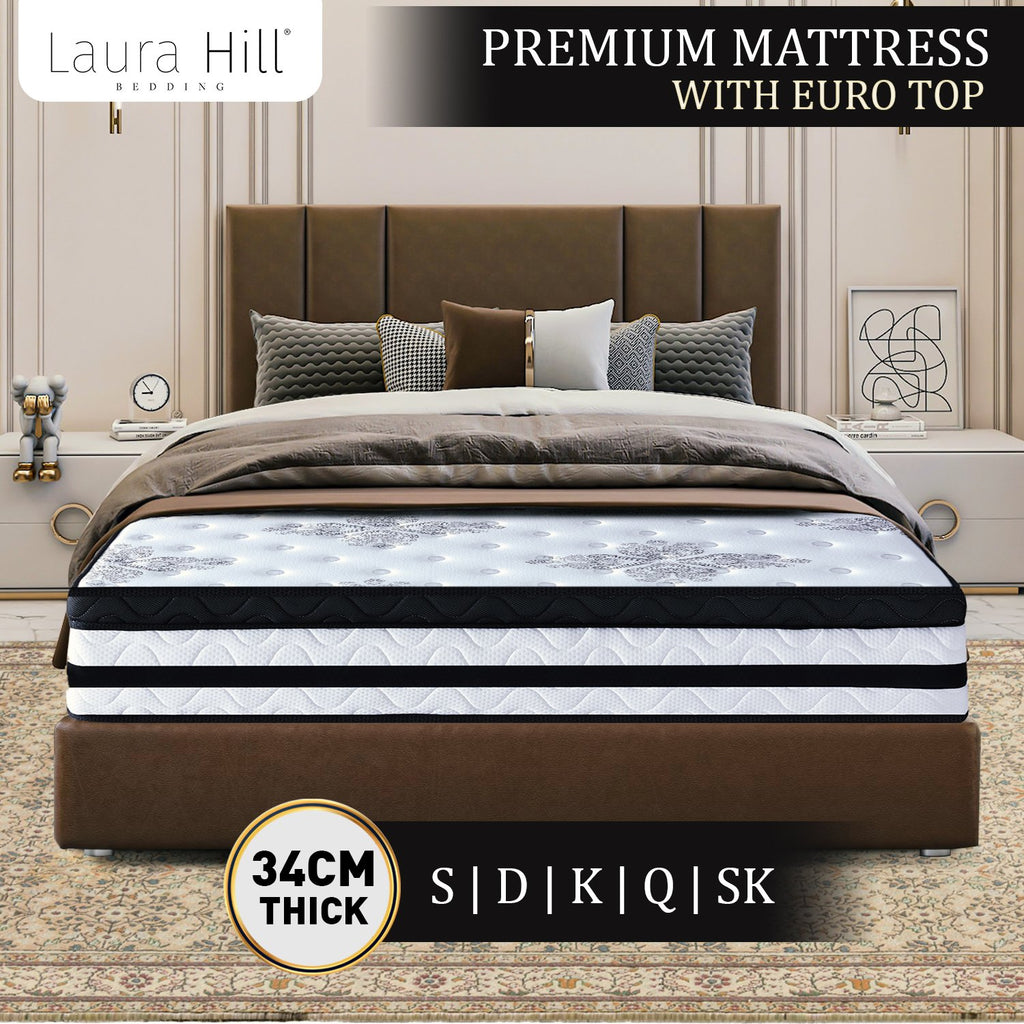 Laura Hill King Single Euro Top Mattress