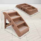 Furtastic 50cm Foldable Pet Stairs - Brown