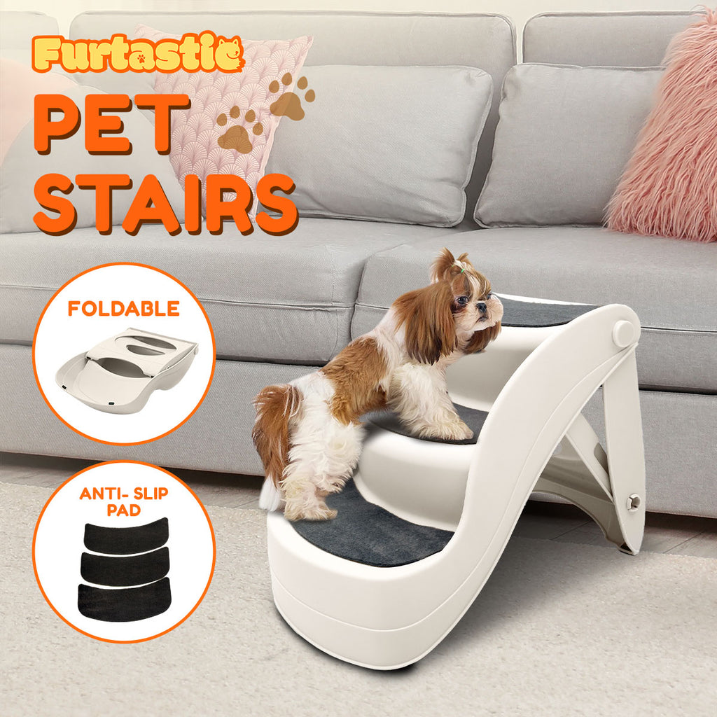 Furtastic Foldable Pet Stairs Ramp - 38cm