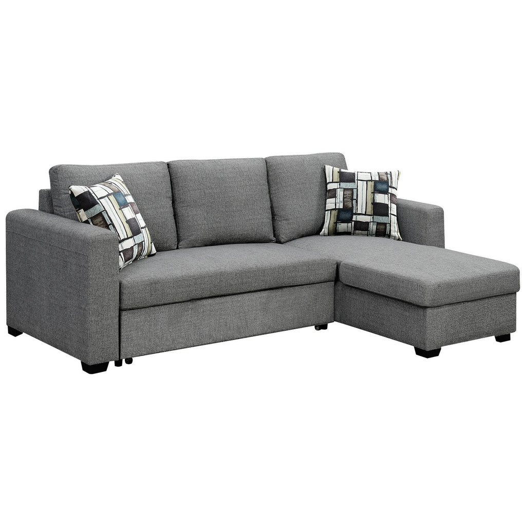 Sarantino Fontana Grey Sofa Bed with Chaise