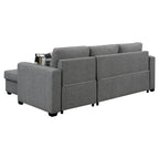 Sarantino Fontana Grey Sofa Bed with Chaise