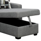 Sarantino Fontana Grey Sofa Bed with Chaise