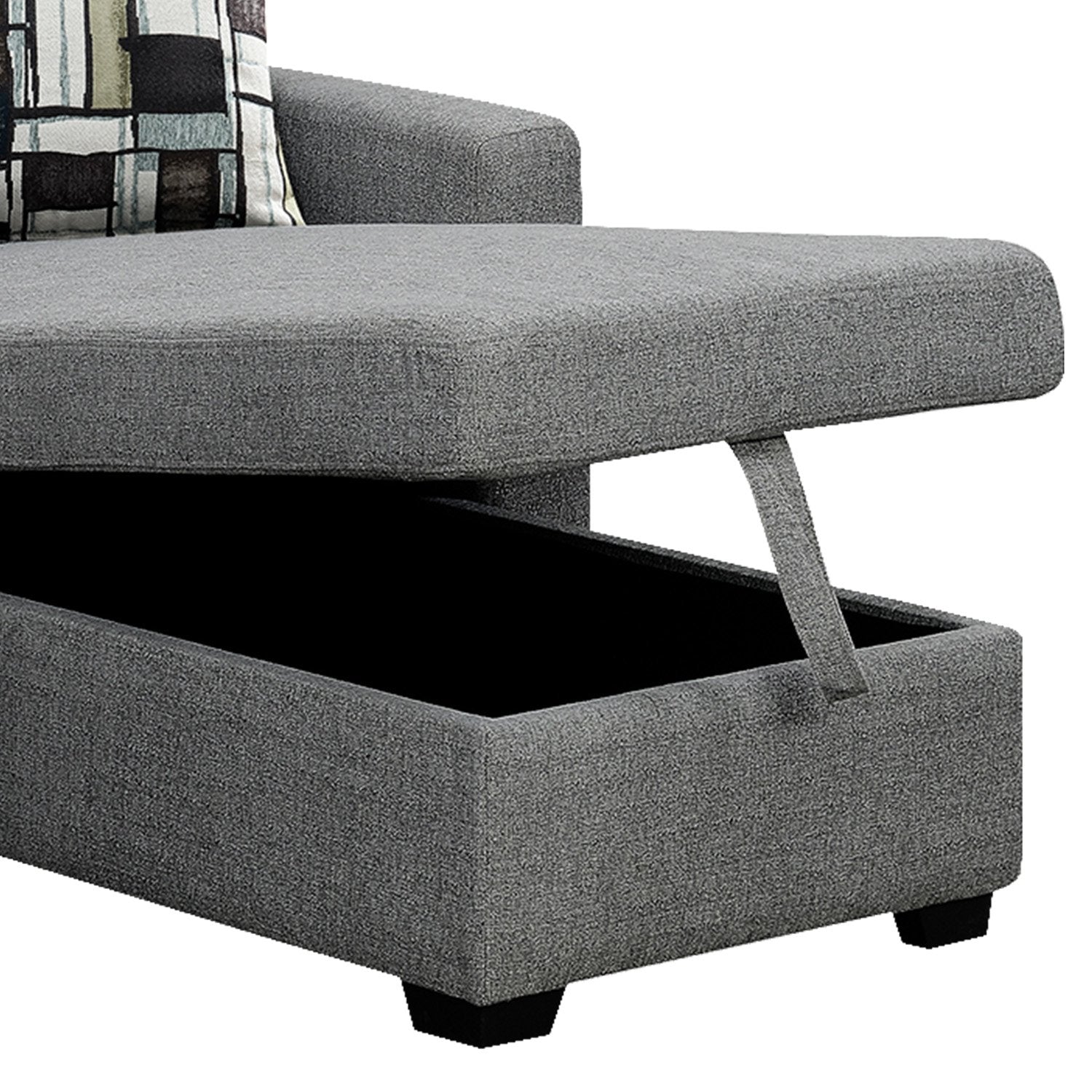 Sarantino Fontana Grey Sofa Bed with Chaise