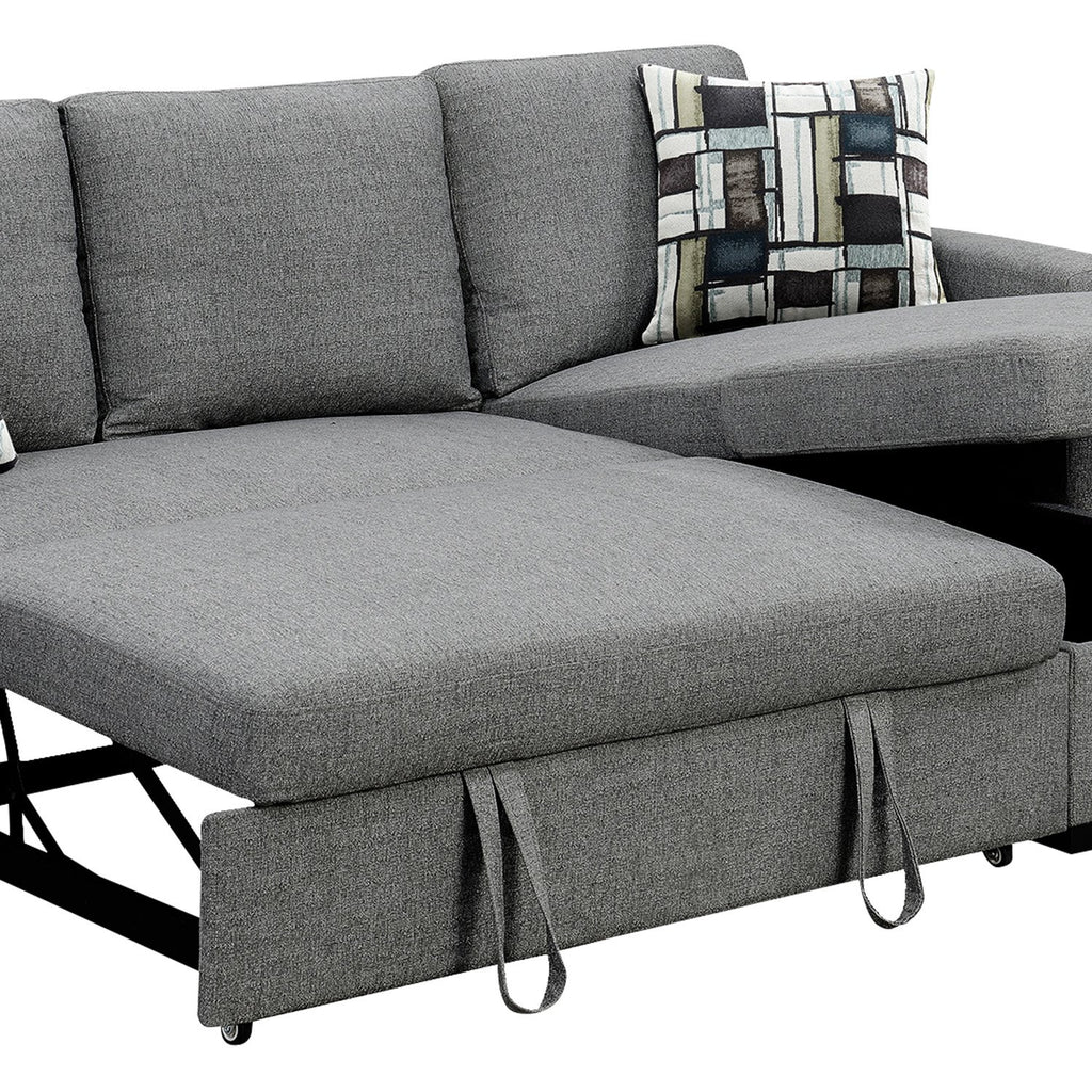 Sarantino Fontana Grey Sofa Bed with Chaise