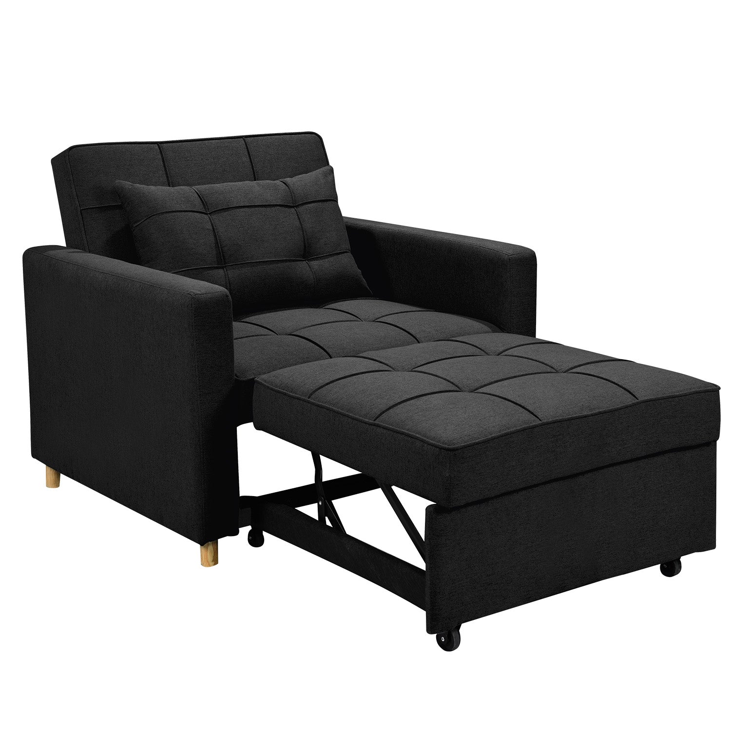 Sarantino Suri 3-in-1 Convertible Sofa Chair Bed Lounger