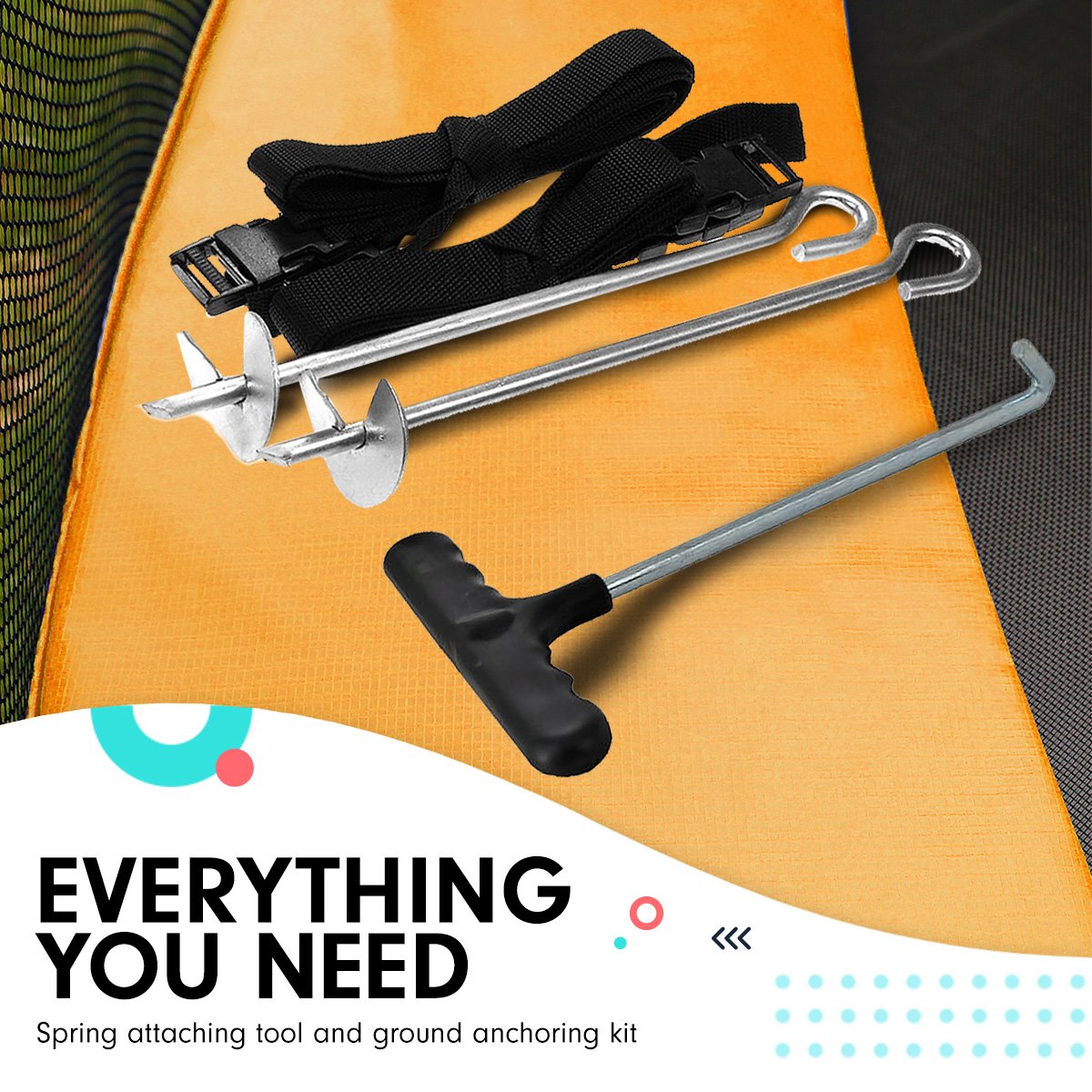 Kahuna 8ft x 11ft Outdoor Trampoline with Enclosure