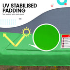 Kahuna 8ft x 11ft Rainbow Trampoline with Basketball Hoop