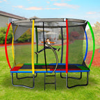 Kahuna 8ft x 11ft Rainbow Trampoline with Basketball Hoop