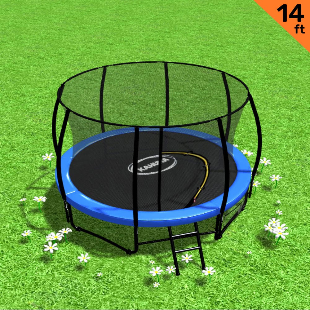 Kahuna 14ft Round Trampoline with Ladder and Safety Net