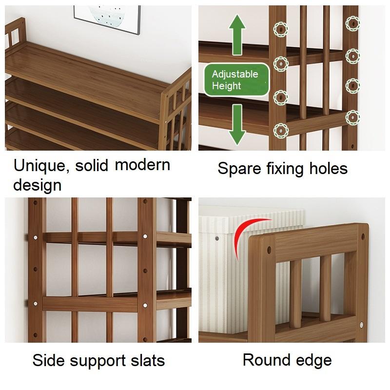 Elegant Multi-Tier Bamboo Shoe Rack