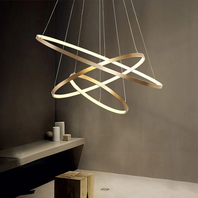 BAMDECOR Modern LED Chandelier with Remote Control