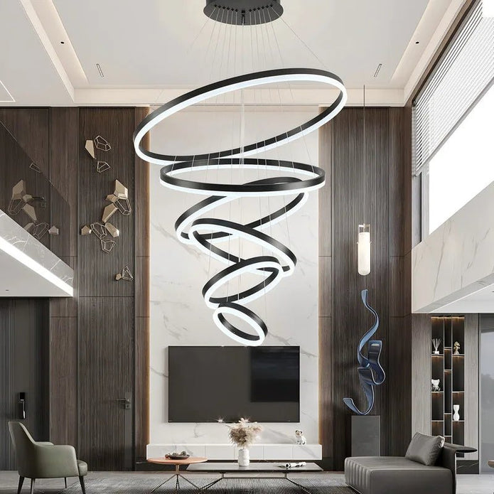 BAMDECOR A18815 Nordic Six-Ring Pendant Chandelier